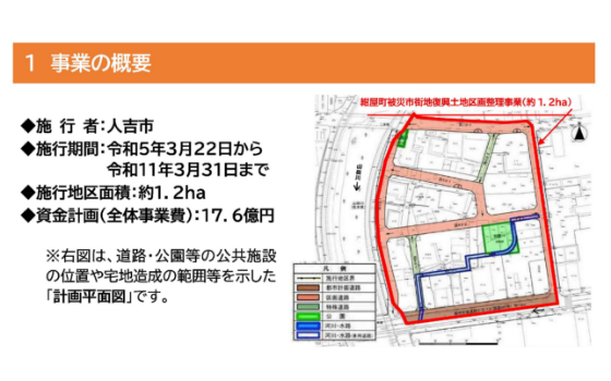 紺屋町地区［熊本県人吉市］（人吉市施行）　地図